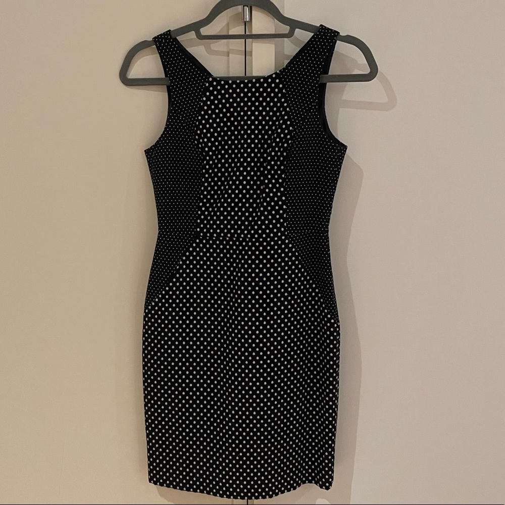 Banana Republic Navy White Dot Dress 00P
